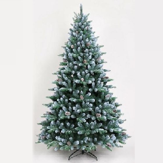 Flocked PE and PVC mixed hinged Christmas tree - 副本