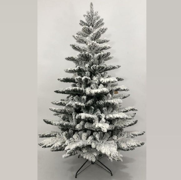 PVC Christmas Tree with heavy snow flock